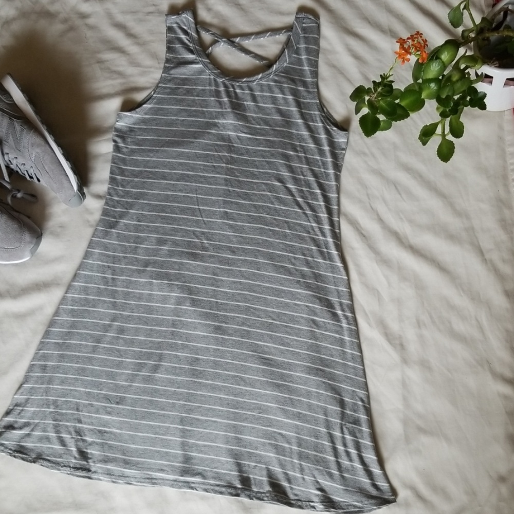 Stripe print dress